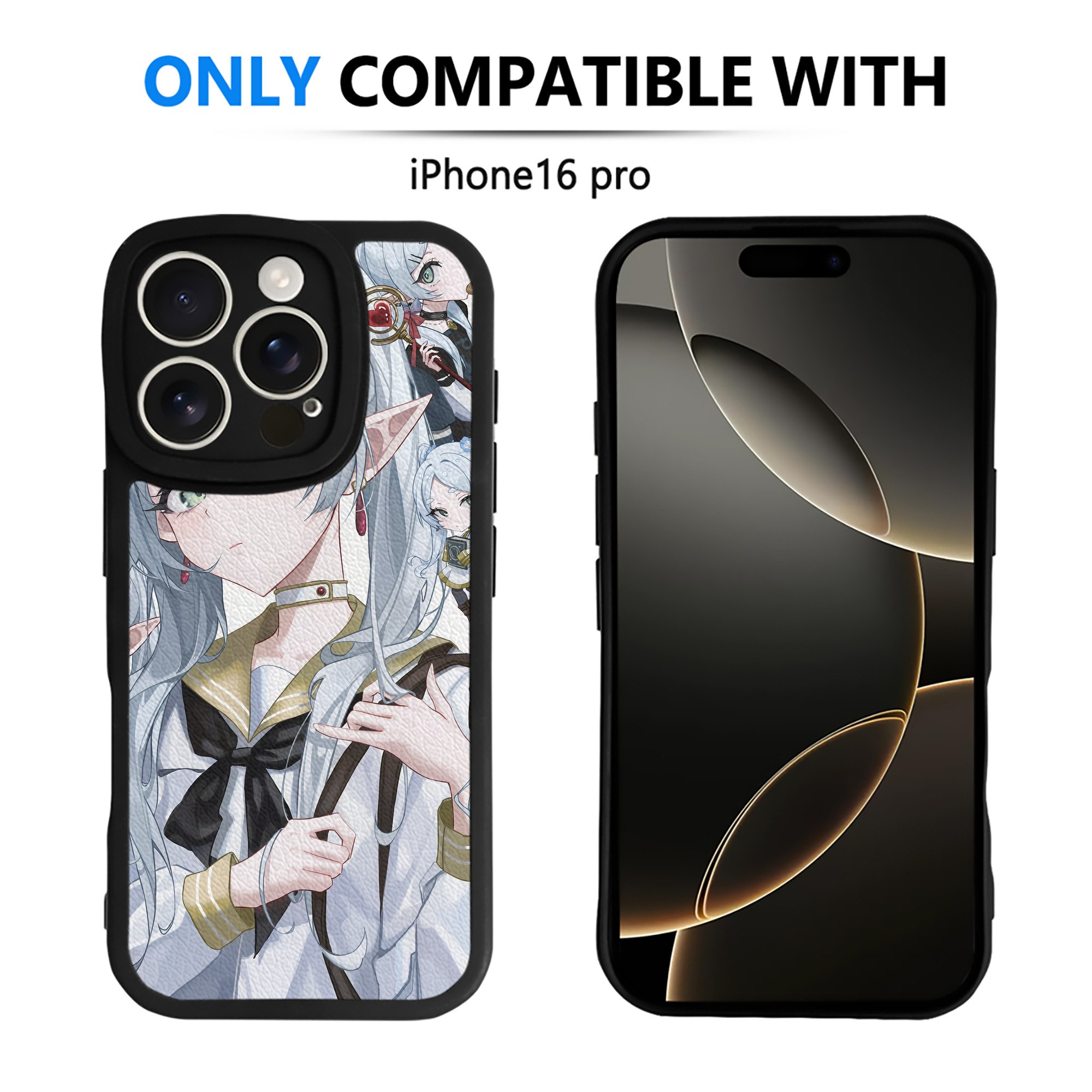 （画像用） 葬送のフリーレン Frieren 【iPhone 16シリーズ対応】シリコンスマホケース（レザー調） 材質：シリコン
